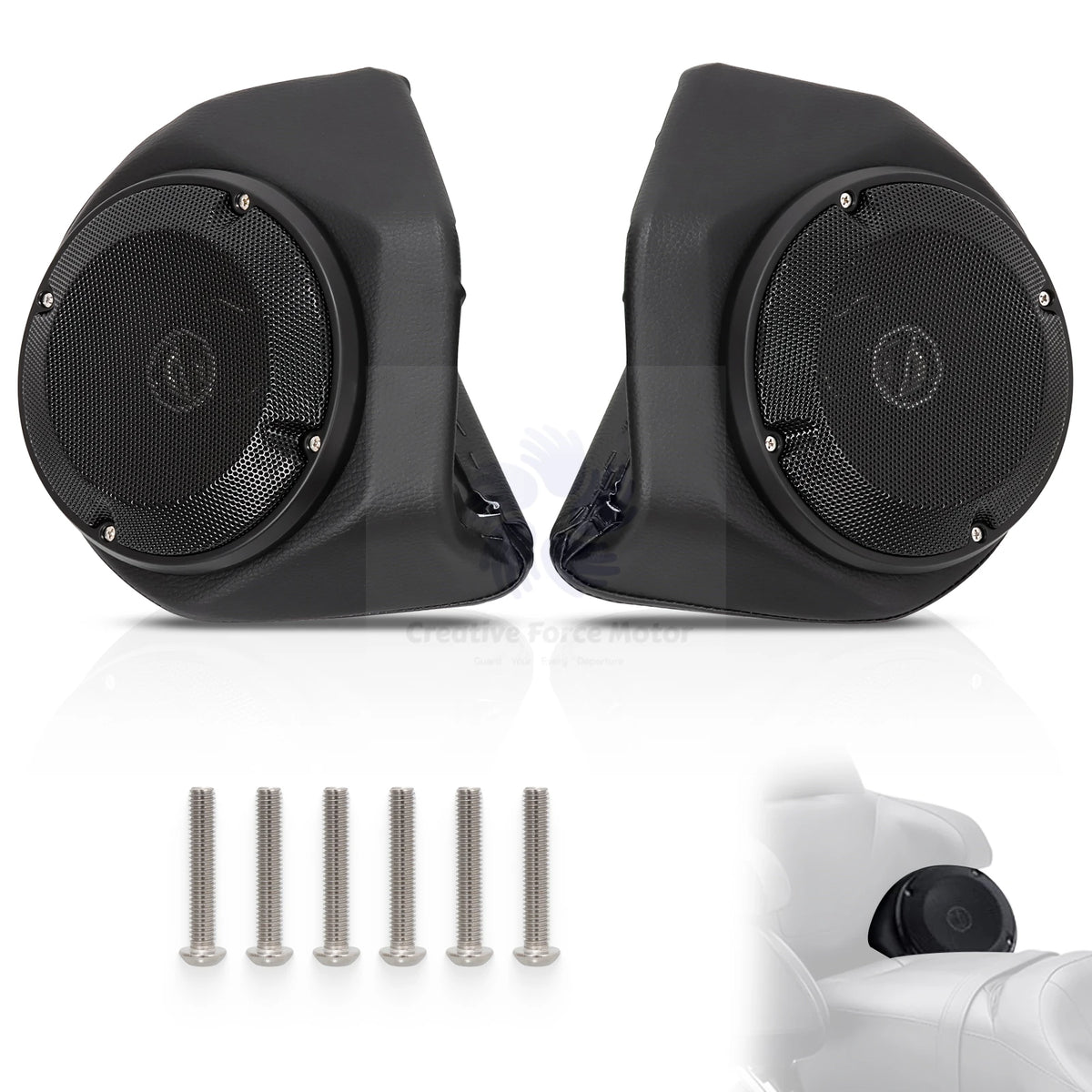 Motorcycle Rear Speaker Pods 6.5" King Tour Pak Backrest For Harley Davidson CVO Road Glide Electra Street Glide Special 2014-UP