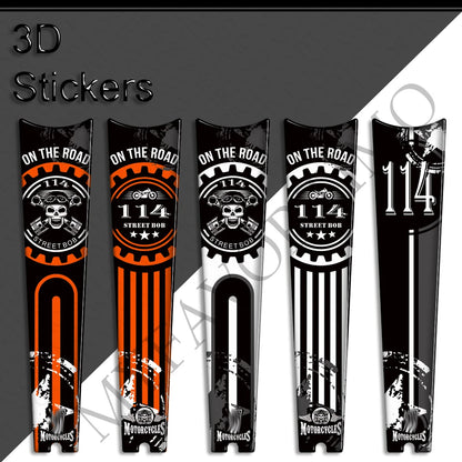 For Harley Davidson Street Bob 114 3D Motorcycle Fuel Tank Pad Knee Decal Protector Sticker Kit Custom Painted Accessories