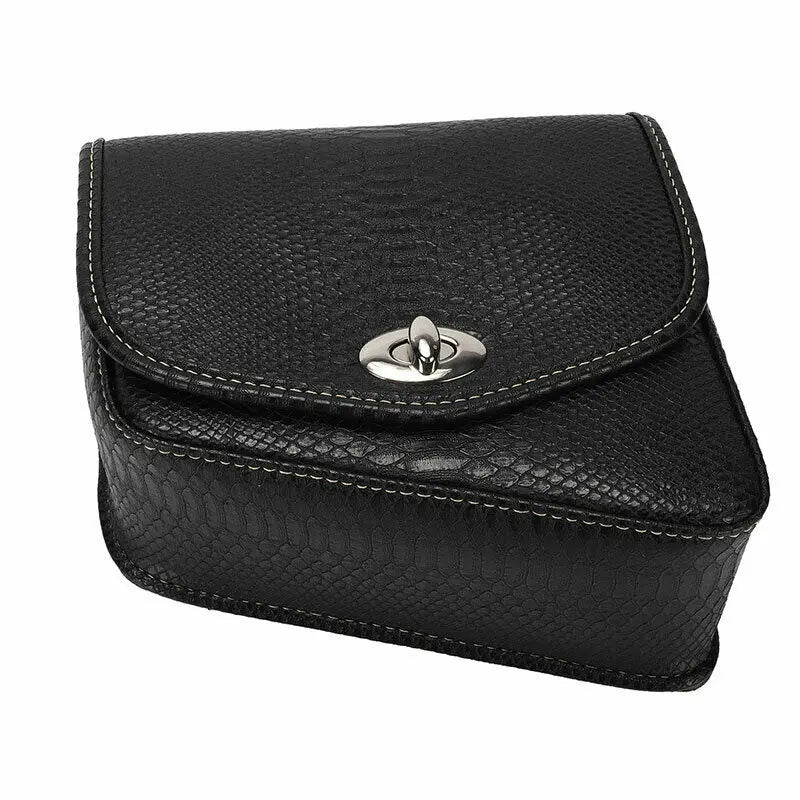 Motorcycle PU Leather Luggage Side Saddle Bag For Harley Sportster XL883 1200 Left Right Black Saddlebag Motorbike Accessories