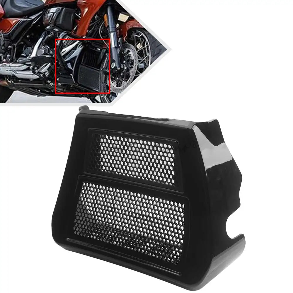 Lower Fairing Chin Spoiler Abs Front Bumper Grill Cover Fit For Harley Davidson Street Glide Road Glide St 2023-2025 Gloss Black