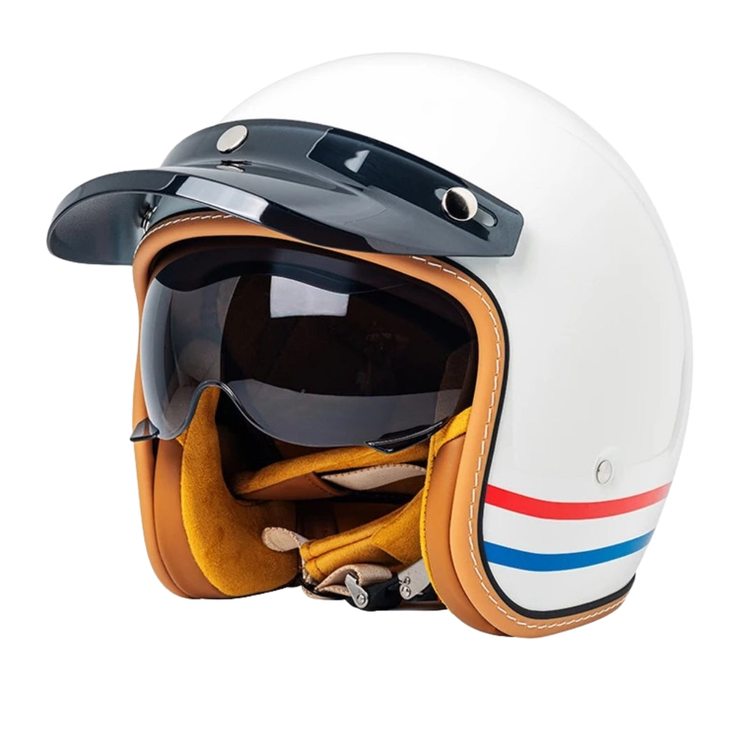 The Street King - Vintage Open Face Helmet - DOT & ECE Approved