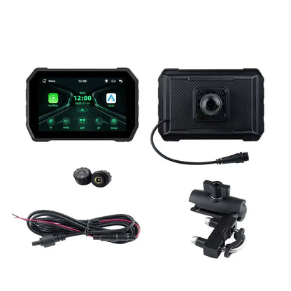 18-language EKIY Linux 5 Inch IP67 Waterproof Screen wifi Bluetooth5.0 Motorcycle Wireless CarPlay Android Auto System with TPMS