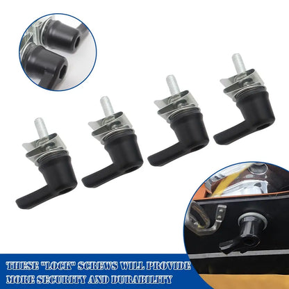 4 Pcs Motorcycle Saddlebag Lever Lock Bolts Nuts Mounting Kit For Harley Touring Road king Street Electra Glide 1992-later