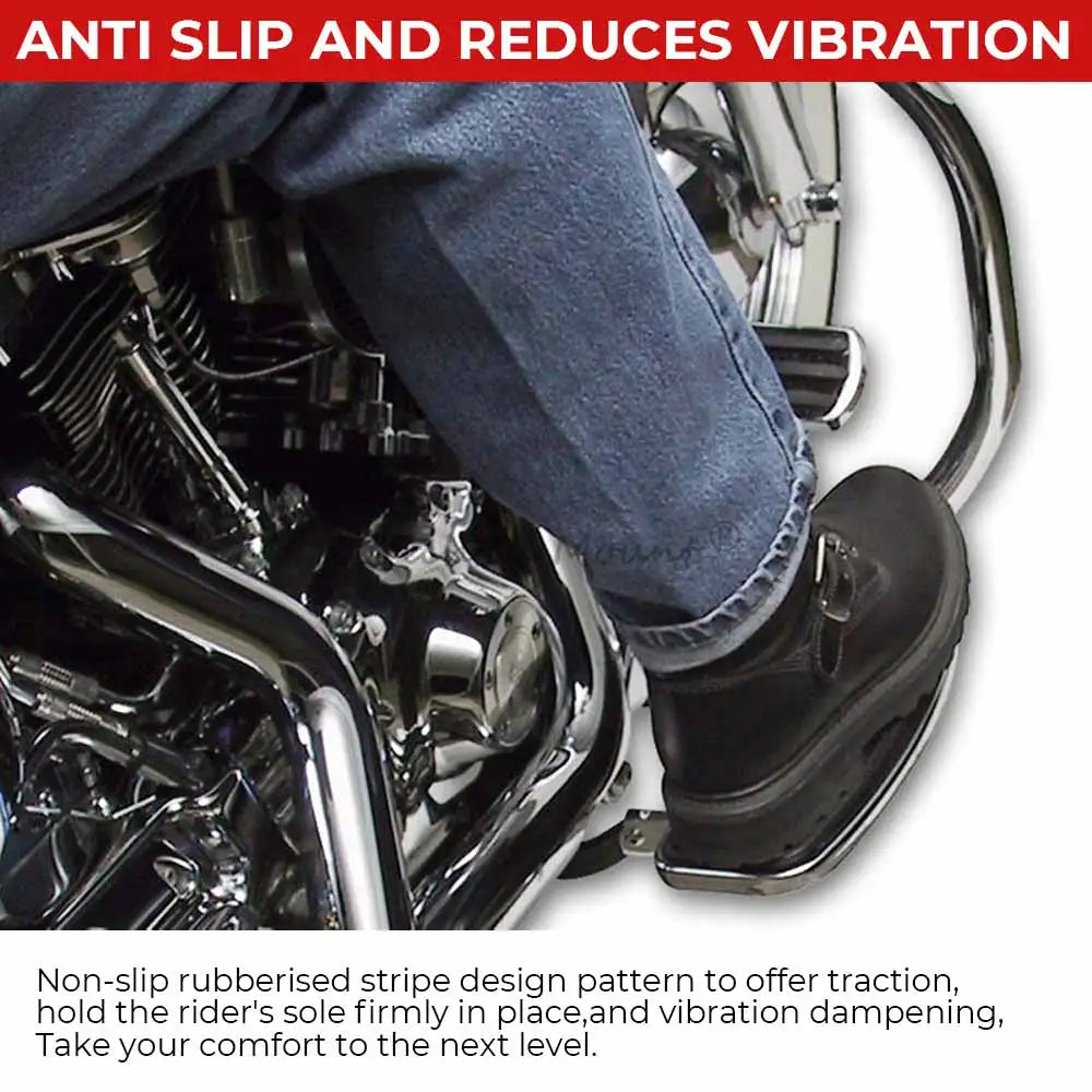 1 Pair Black Driver Footrest Wide Floorboard For Harley Softail Fat Street Bob Breakout Low Rider Sport Glide 2018+ Foot Pegs