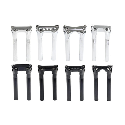2Pcs Aluminum Motorbike 8.5" Pullback Handlebar Riser Top Clamp Kit For Harley Davidson Sportster Dyna FXD Softail