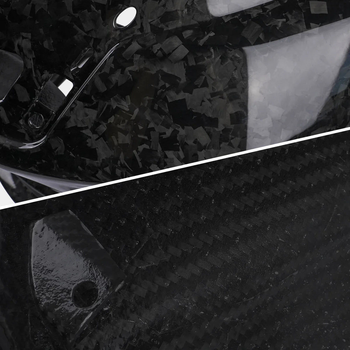 Glossy Forged Carbon Fiber Motorcycle Fairing Cowl Black Color Compatible with for-Harley 2014-2023 Road Glide