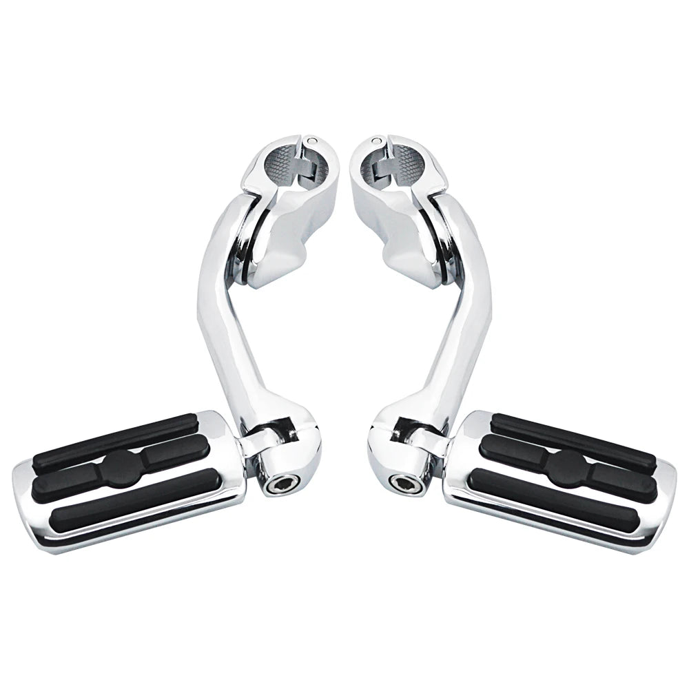 1-1/4" Motorcycles Engine Guard Foot Pegs Mount Kit Footrest For Harley Honda Davidson Road King Sportster Fat Boy Electra Glide