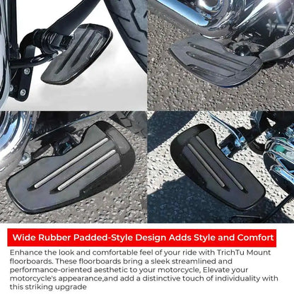 Motorcycle Black Driver Footboard Rider Footpegs Footrests Adjustable 1Pair Fit For Harley Softail Breakout 117 FXBR 2023, 2024