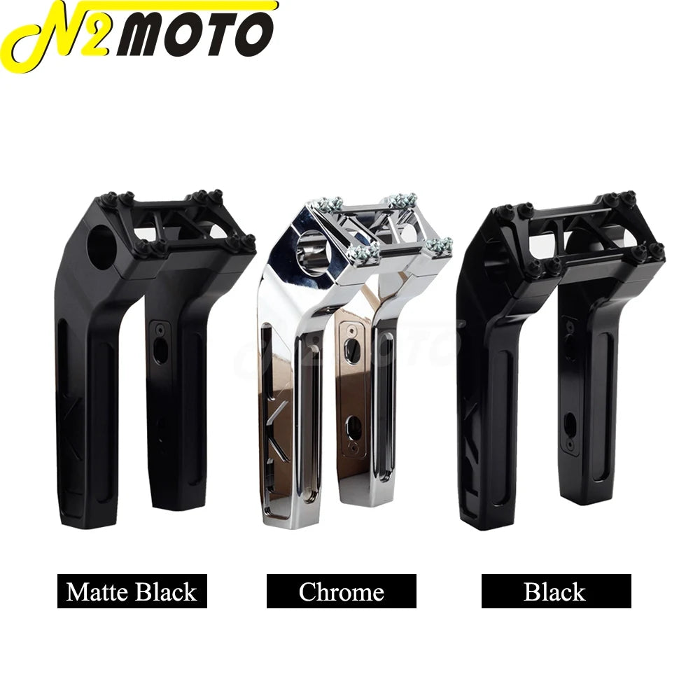 Club Style 25mm Handlebar T-bar Riser 4"-14" For Harley Sportster XL Softail Street Bob FXBB Bobber Cafe Racer Custom Chopper
