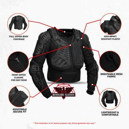 Motorcycle Full Protection Body Armor - Black