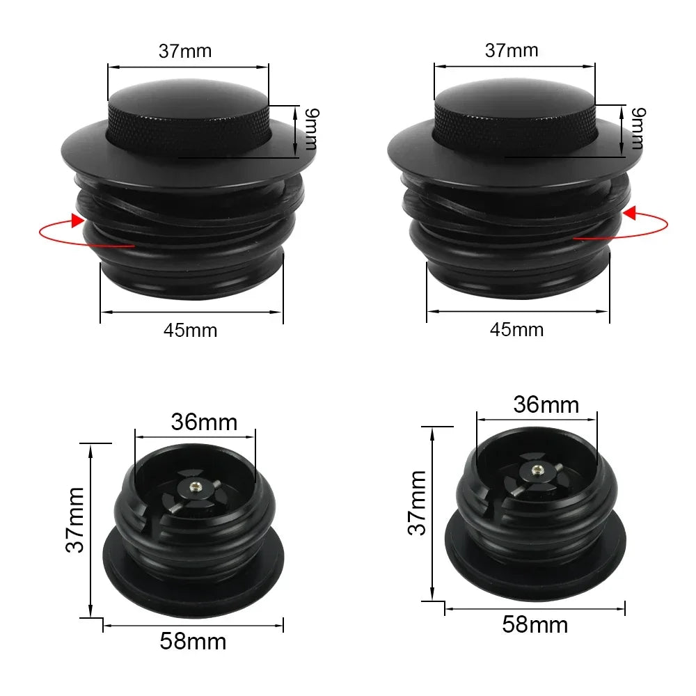 1 Pair Fuel Tank Pop-up Gas Cap Vented Flush Mount Cap for Harley Davidson Dyna Sportster Fat Boy Softail Road Glide Road King