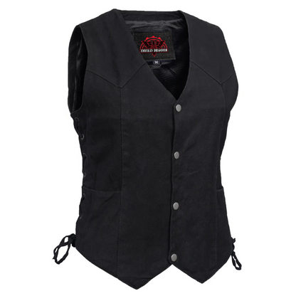 Women's Denim Classic Side Lace Vest