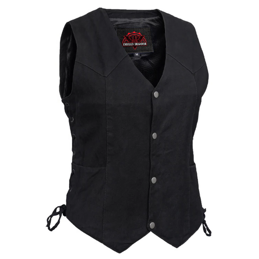 Women's Denim Classic Side Lace Vest