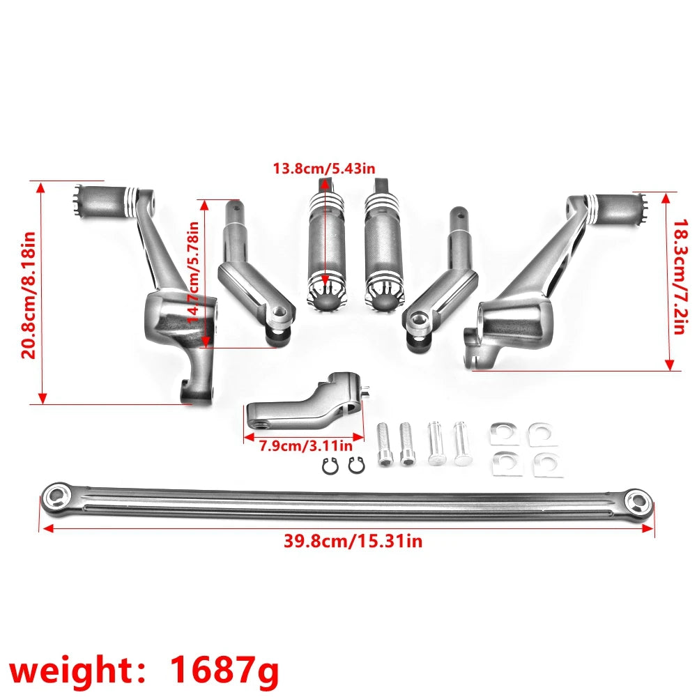 Motorcycle Forward Controls Complete Kit Pegs Levers Linkages FOR Harley V-Rod Muscle/Night Rod VRSC Special