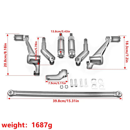 Motorcycle Forward Controls Complete Kit Pegs Levers Linkages FOR Harley V-Rod Muscle/Night Rod VRSC Special