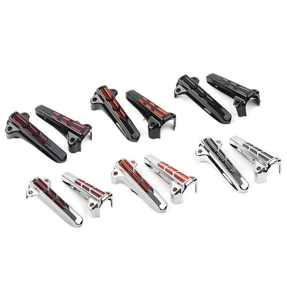 ABS For Harley FLHR FLHTK FLHX 2014-2020 Touring Electra Glide Road King Motorbike Front Lower Fork Leg Covers LED Smoke Light