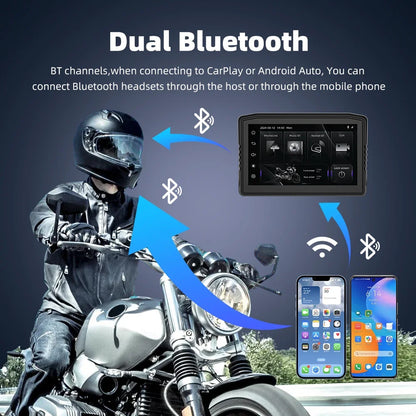 New EKIY Carplay Motorcycle 6.2inch Waterproof Portable Monitor Motorcycle Carplay Wireless Android Auto Navigation Moto Carplay