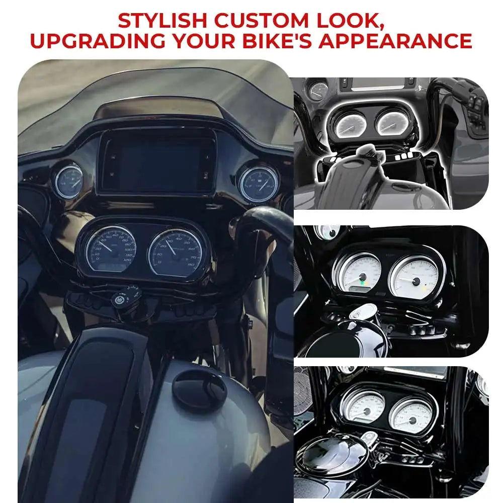 Gloss Black Instrument Housing Speedo Gauge Fairing Cover ABS Plastic Motorcycle For Harley Road Glide Limited FLTRK 2020-2024