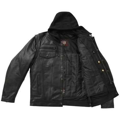 Nightstrike Men’s Motorcycle Leather Jacket