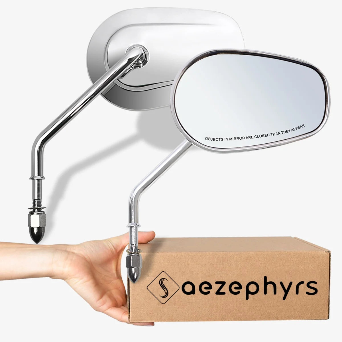 8mm Rear View Mirrors Motorcycles Long Side Mirrors for Harley Davidson Touring Sportster Softail Fat Boy Dyna Iron 833 1200 CVO