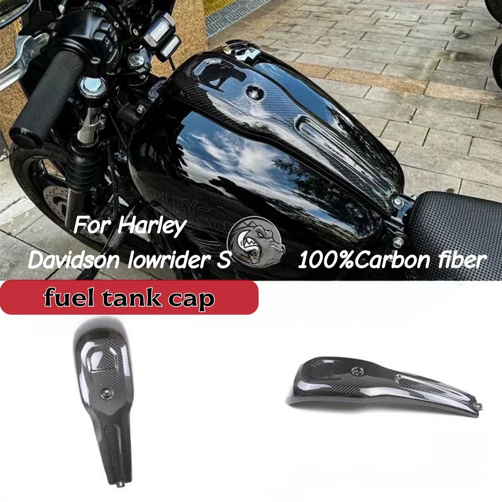 FOR Harley Davidson lowrider S 100% 3K Pure Dry Carbon Fiber Motorcycle Side Panel Fairings Kit 2022-2024