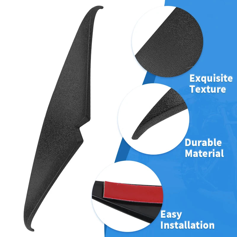 Motorcycle Headlight Trim Headlamp Eyebrow Eyelid Upper Tip Cover Visor Accent For Harley Road Glides 2015-2023