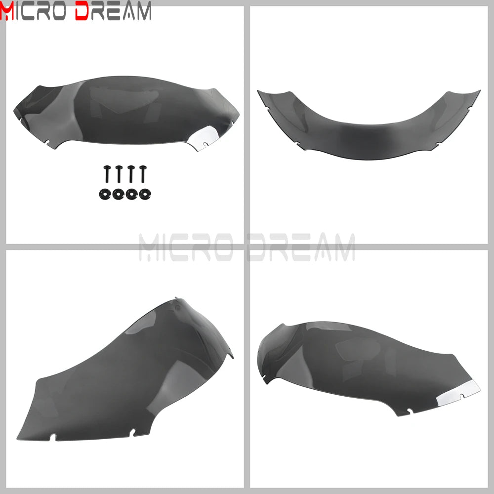 Wind Shield 7/ 9" Air Deflector Cover Plate Motorcycle Front Windscreen Windshield For Harley Touring Road Glide FLTRX 2015-2023