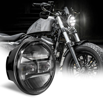 Emark Approved R148 R149 LED Scheinwerfer 5.75 Zoll 5-3/4" Motorcycle Headlamp Lights for Harley Davidson Hauptscheinwerfer Schw