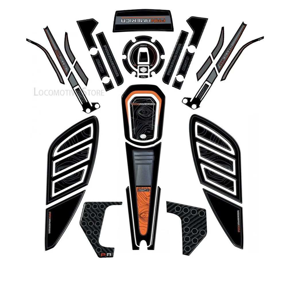 For Pan America 1250 Pan America 1250 Special Harley Davidson 3D Gel Epoxy Resin Sticker Tank Pad Protection Kit