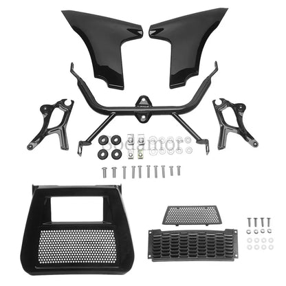 Motorcycle Abs Plastic Front Spoiler Side Fairing Panel Easy Install Set Fit For Harley Davidson Cvo/Se/St 2023-2024 Gloss Black