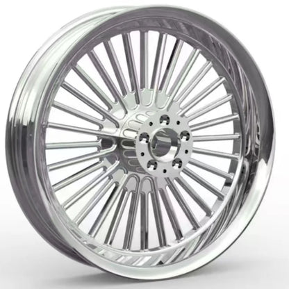 Professional 21 Inch Chrome Black Forged Motorcycle Wheel For Harley Davidson Softail for  Boy FLSTF / FLFBS
