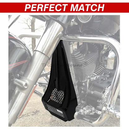 Motorcycle Front Chin Fairing Spoiler Lower Radiator Cover Gloss Black For Harley Road King Electra Street Road Glide 1997-2013