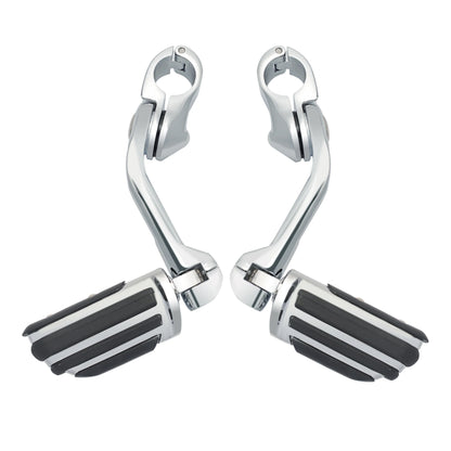 1-1/4" Motorcycles Engine Guard Foot Pegs Mount Kit Footrest For Harley Honda Davidson Road King Sportster Fat Boy Electra Glide