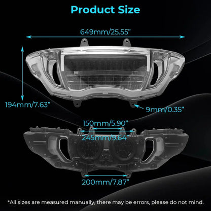 High Quality Headlight For Harley Davidson Road Glide Fltrt Fltrxse Fltrxstse Fltrx Fltrxl 2023-2026 Black Housing Clear Pc Lens