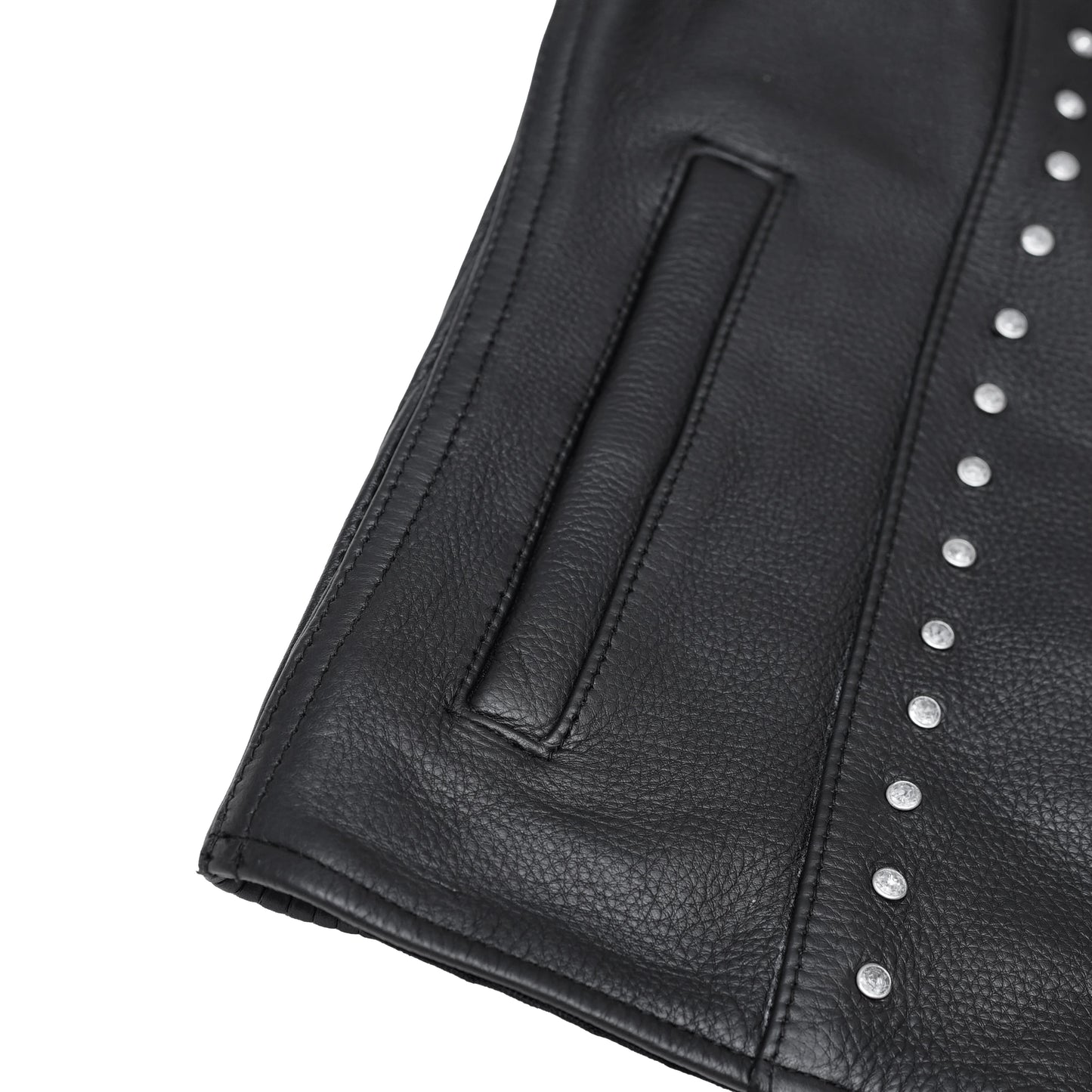 Biker Babe Women's Studded Leather Motorcycle Vest