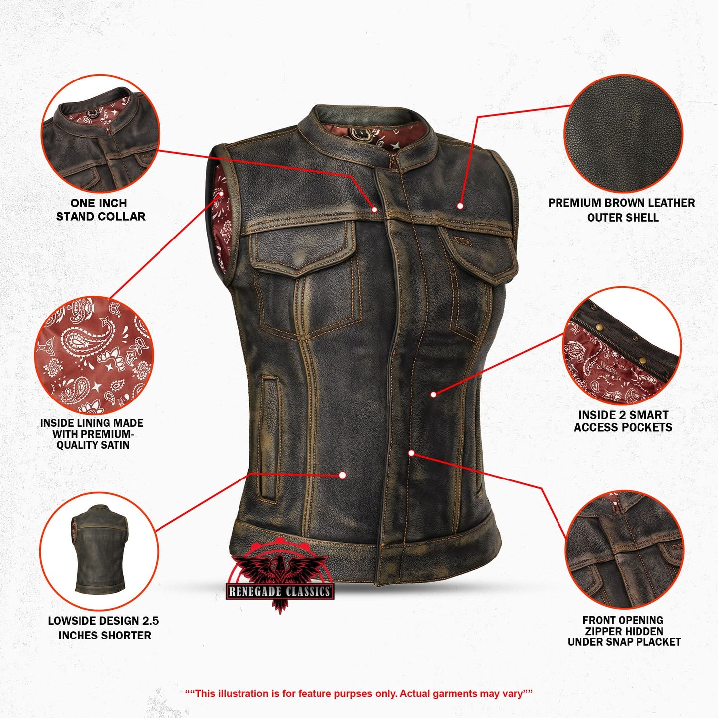 Galaxy Grifter Women’s Leather Vest
