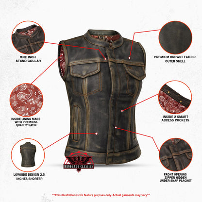 Galaxy Grifter Women’s Leather Vest