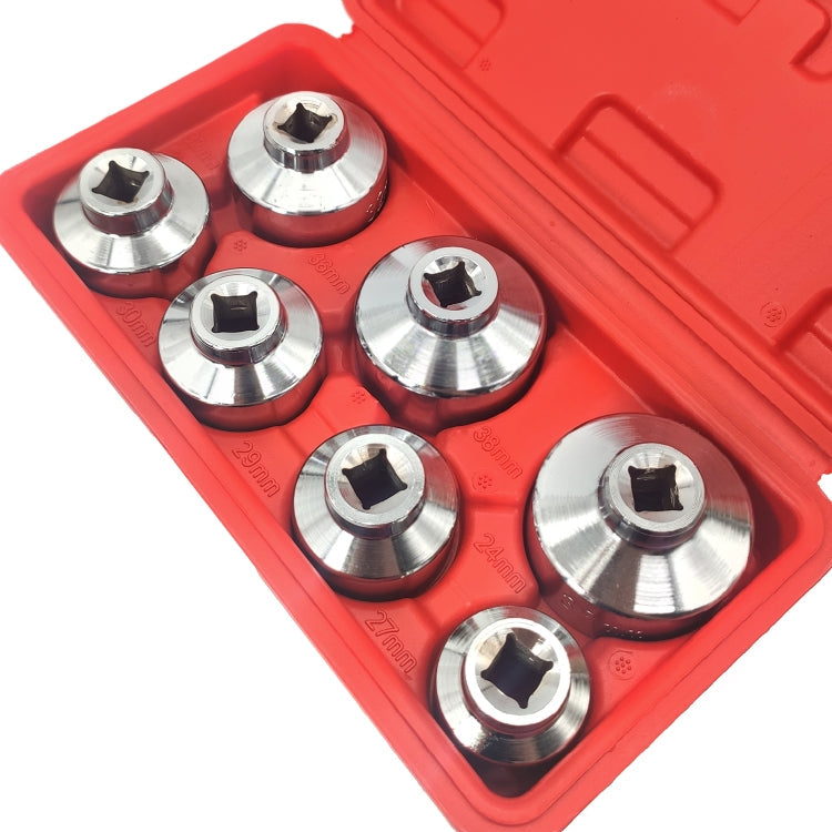 ZK-077 7 in 1 Car Cartridge Housing Oil Filter Cap Wrench Socket Set Tool Kit, ZK-077