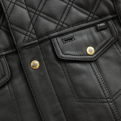 12 Gauge Men's Motorcycle Leather Vest