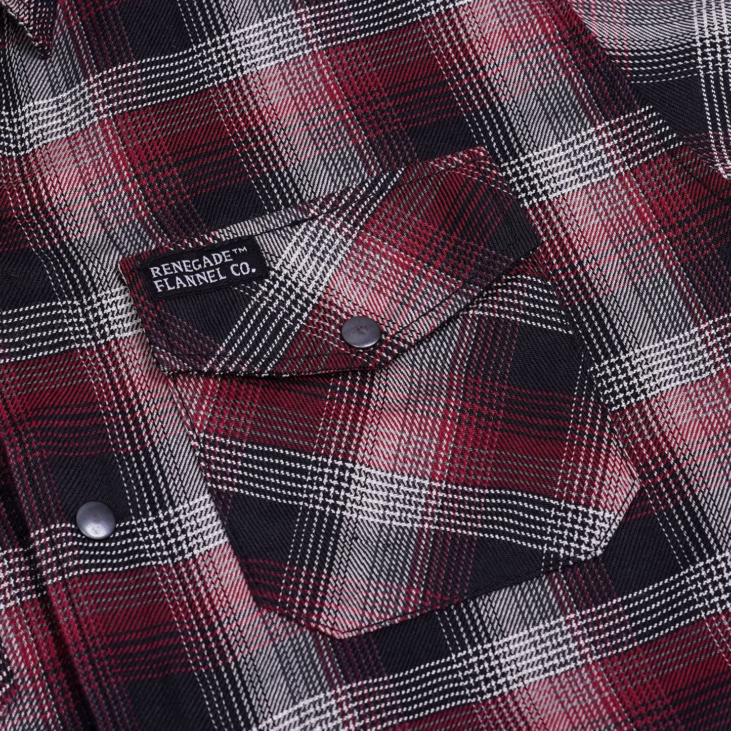 Riveter Men’s Maroon, Black, and White Flannel