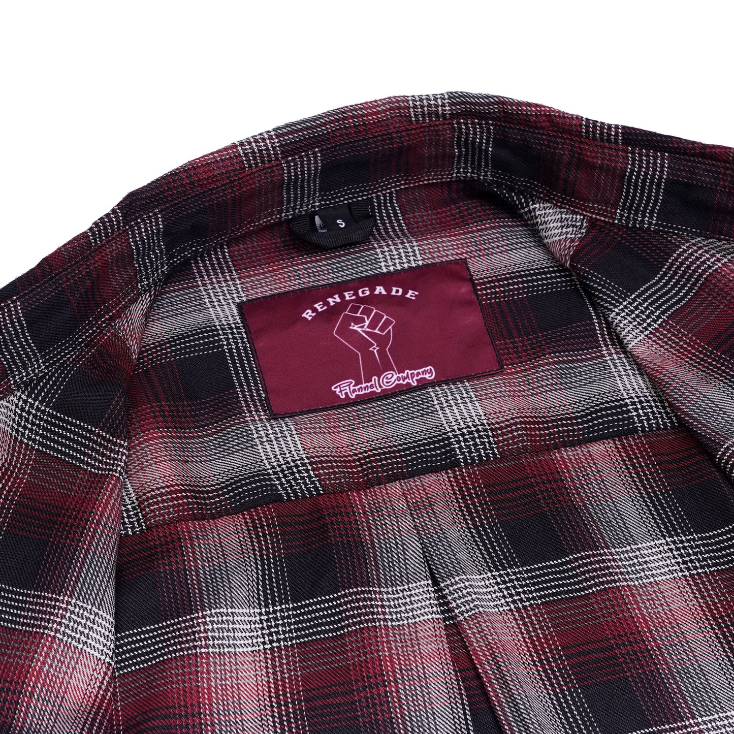 Riveter Men’s Maroon, Black, and White Flannel