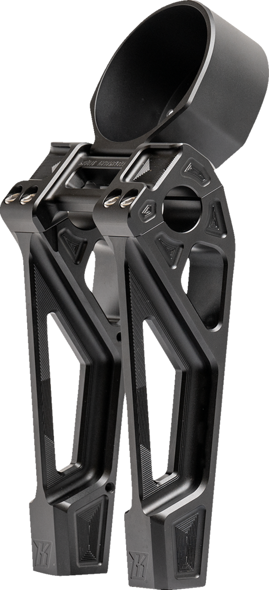 Fastback Risers - Includes Clamp & Gauge Bracket