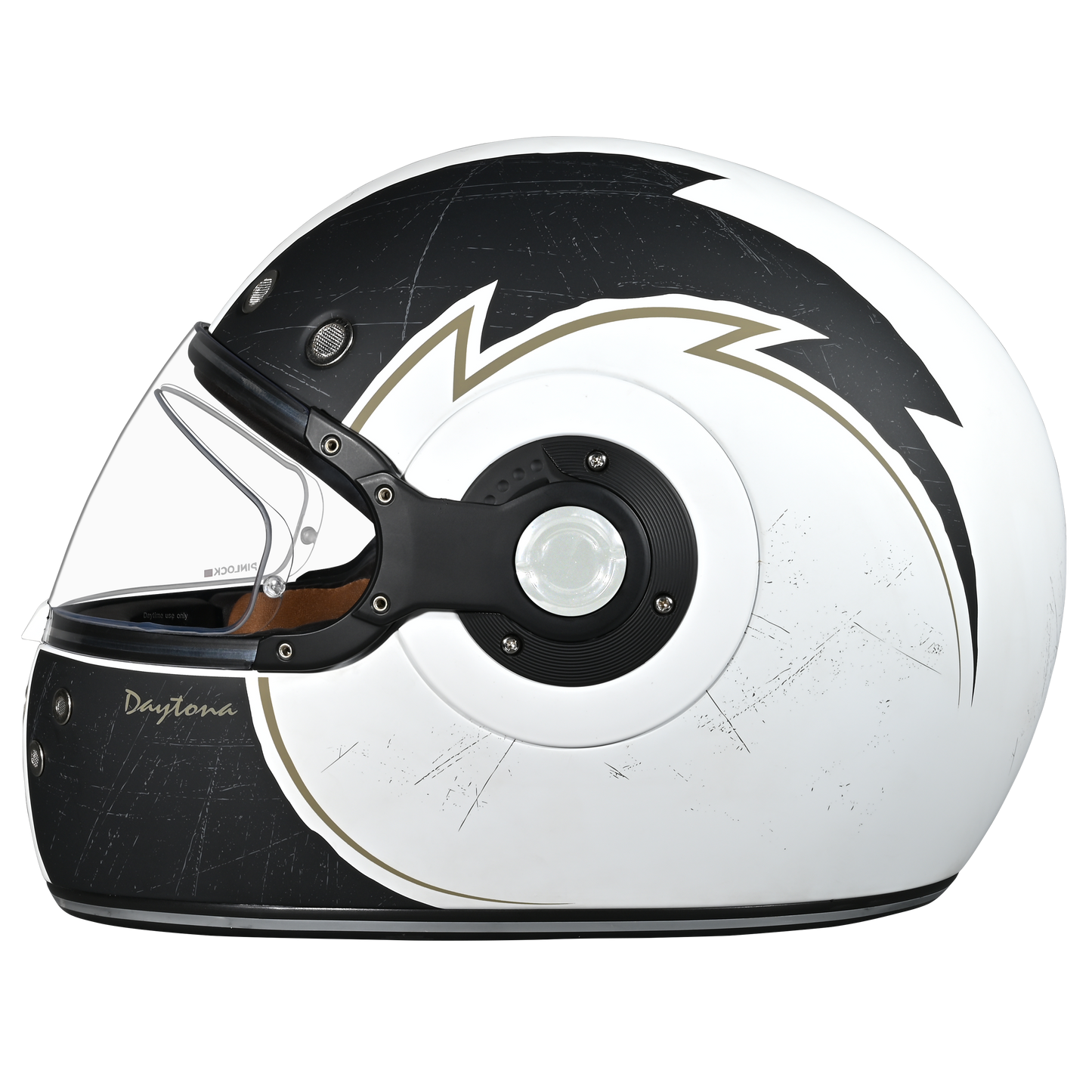 DOT Daytona Retro Full Face Motorcycle Helmet: Vintage Style for Men, Women, & Youth - W/ Blitz