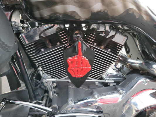 3D middle finger horn cover