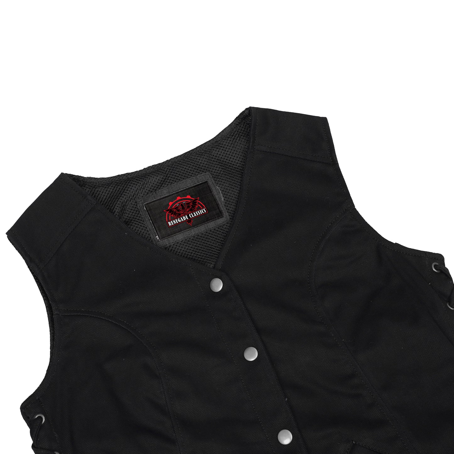 Women's Denim Longer Body ¾ Vest - Side Laces
