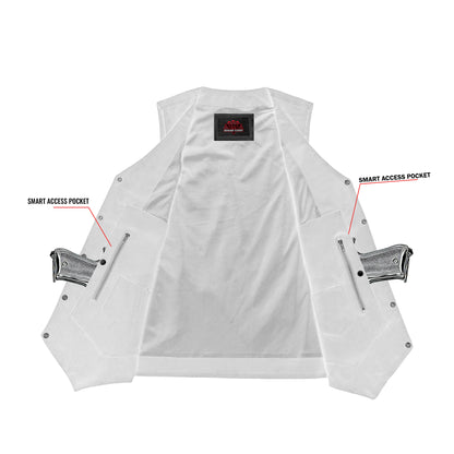 Men's Ten Pocket Denim Utility Vest - TALL