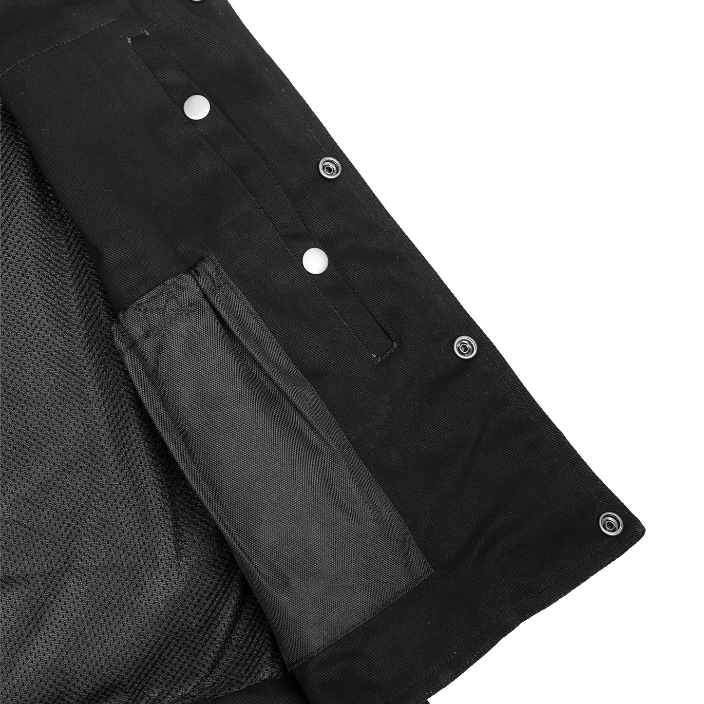 Men's Black Plain sides Denim Motorcycle Vest –  Heavy Snaps