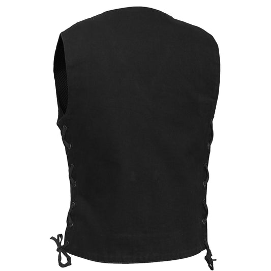 Women's 6 Pocket Denim Utility Vest - Black