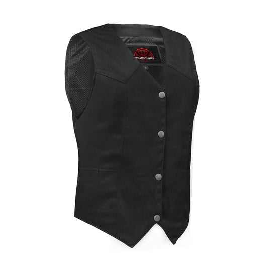 Women's Denim Classic Plain Sides Vest