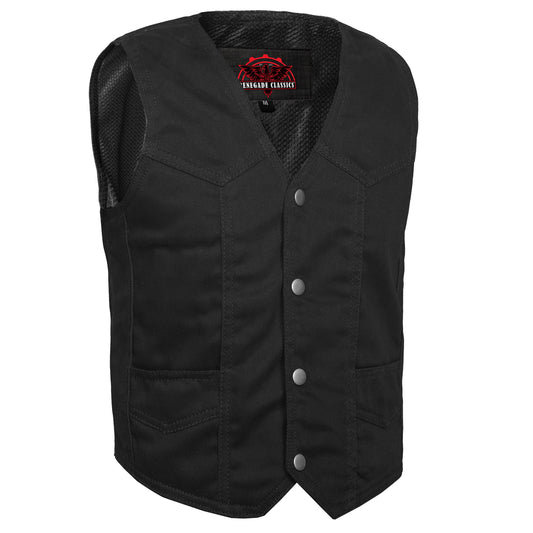 Kid's Denim Plain Side Vest